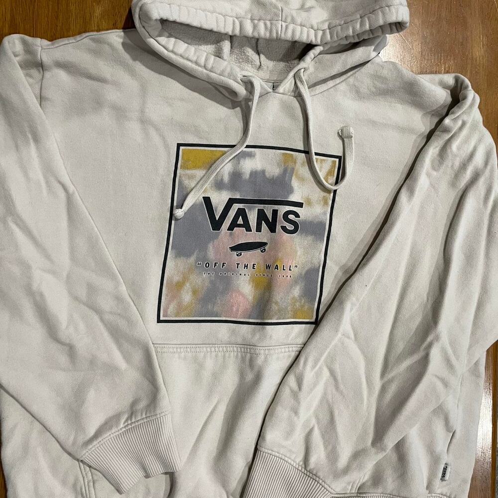 Vans beige hoodie size m